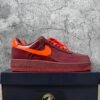 Nike Air Force 1 Low Patent Leather Dark Team Red Safety Orange