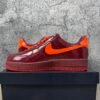 Nike Air Force 1 Low Patent Leather Dark Team Red Safety Orange