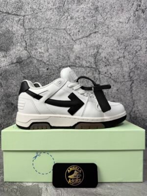 OFF-WHITE Out Of Office OOO Low Tops White Black