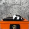 Hermes Oran Sandal Blanc Box Calfskin Leather