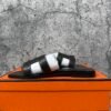 Hermes Oran Sandal Blanc Box Calfskin Leather