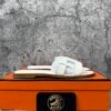 Hermes Oran Sandal Blanc Box Calfskin Leather