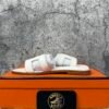Hermes Oran Sandal Blanc Box Calfskin Leather