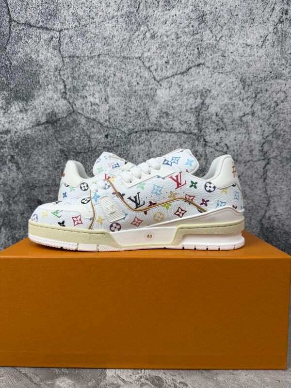 Louis Vuitton LV Trainer Takashi Murakami White