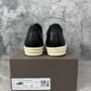 Rick Owens Concordians Low Sneaks Full Grain Cow Leather Black Milk