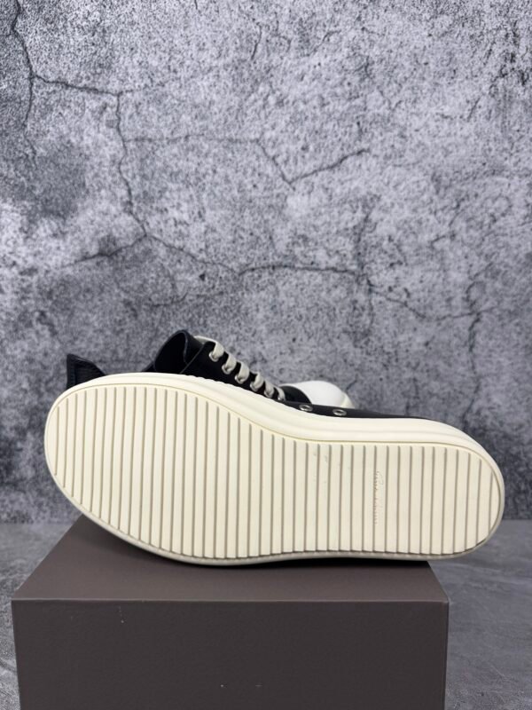 Rick Owens Concordians Low Sneaks Full Grain Cow Leather Black Milk