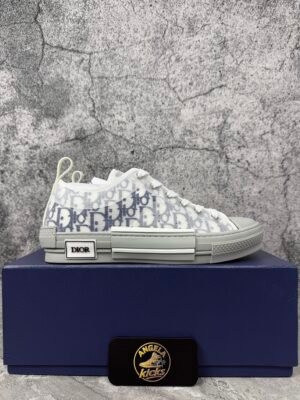 Dior B23 Low White Navy Oblique