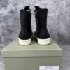 Rick Owens Concordians Leather High Black Milk Calf Leather