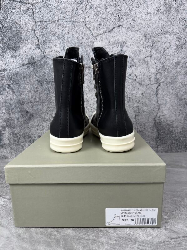 Rick Owens Concordians Leather High Black Milk Calf Leather